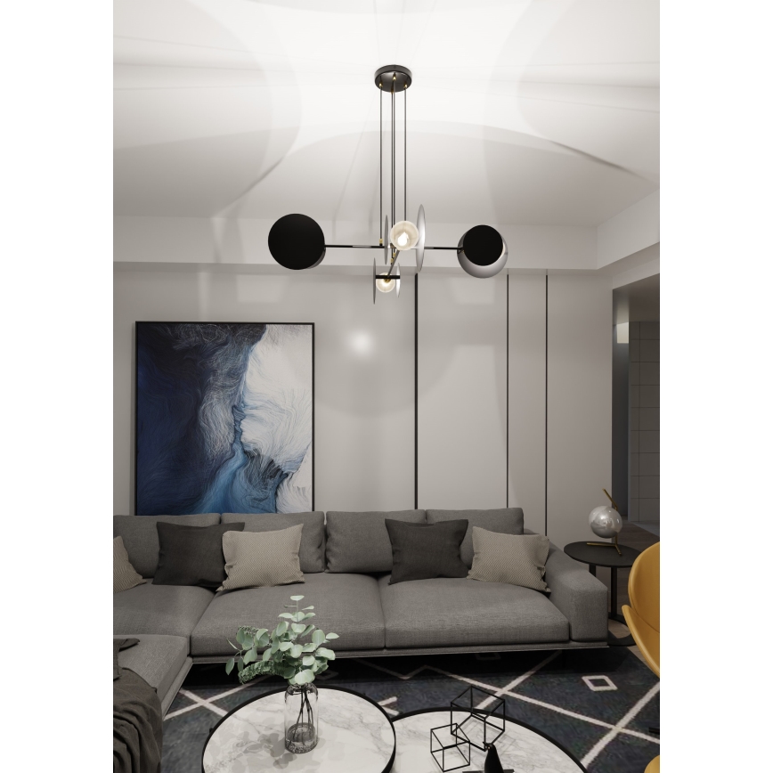 Luster na sajli IDEA 4xE27/15W/230V crna