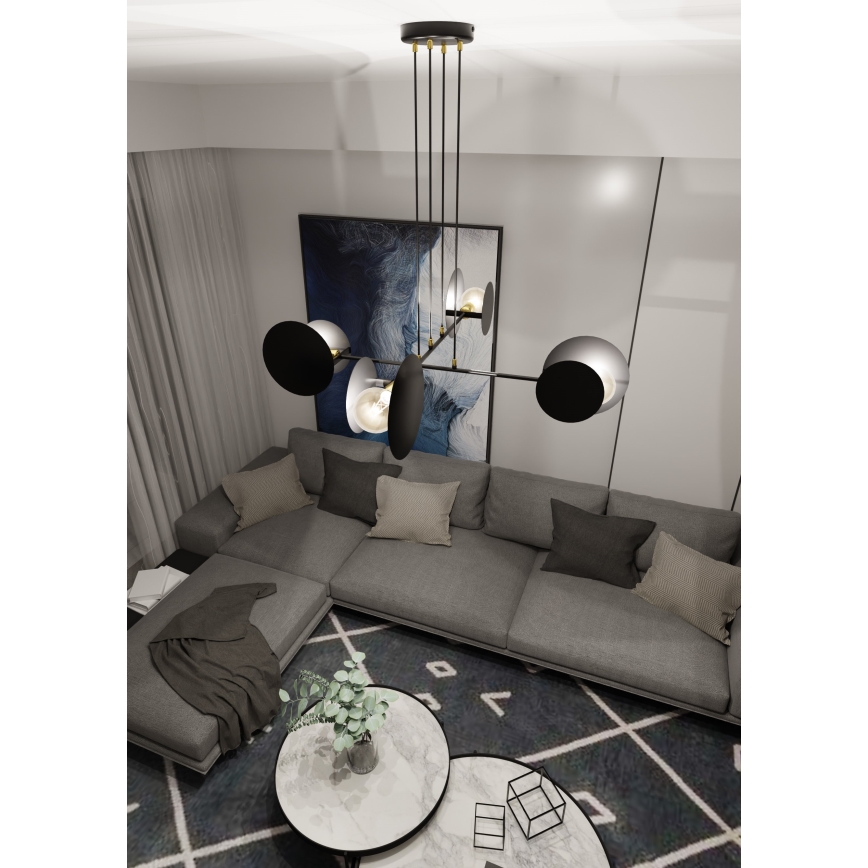 Luster na sajli IDEA 4xE27/15W/230V crna