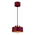 Luster na sajli IGNIA 1xE27/60W/230V bordo/zlatna