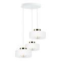 Luster na sajli IGNIA 3xE27/60W/230V bijeli