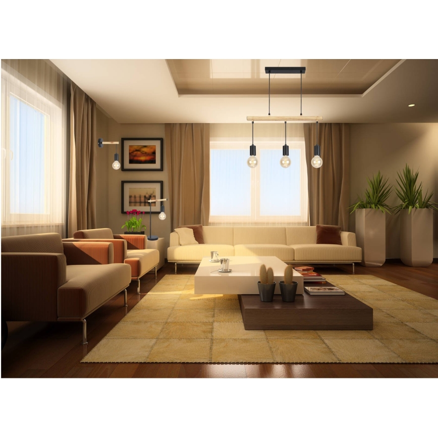 Luster na sajli IZZY 3xE27/60W/230V