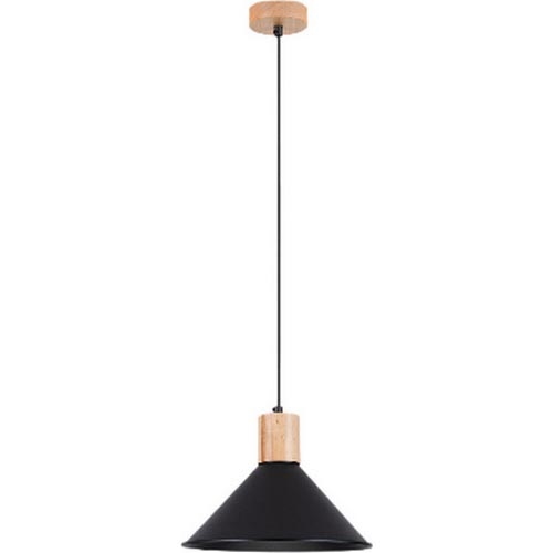 Luster na sajli JAGA 1xE27/15W/230V pr. 30 cm crna