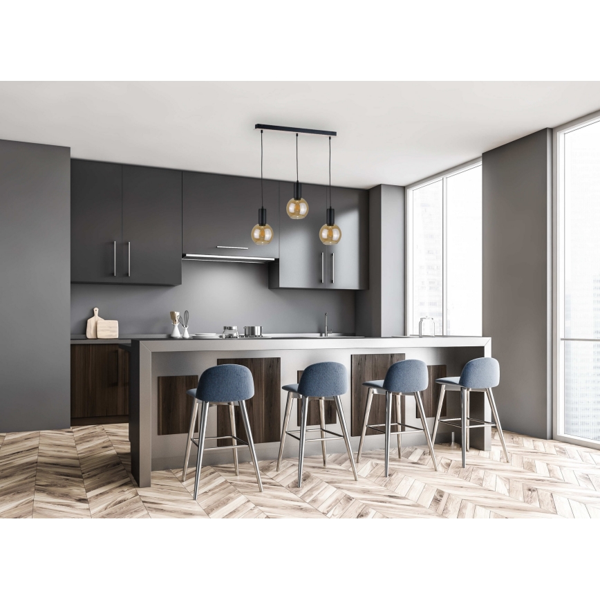 Luster na sajli JANTAR WOOD 3xE27/60W/230V