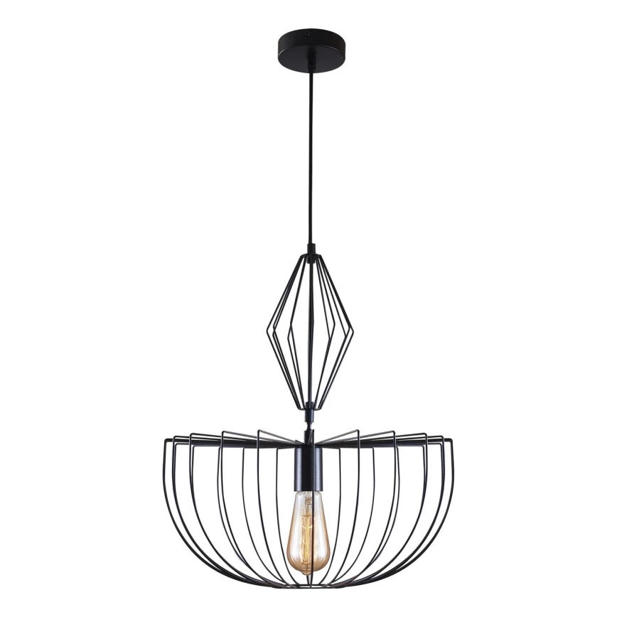 Luster na sajli JASMINA 1xE27/20W/230V pr. 40 cm crna