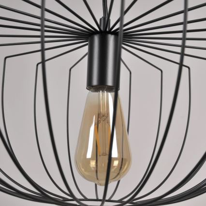 Luster na sajli JASMINA 1xE27/20W/230V pr. 40 cm crna