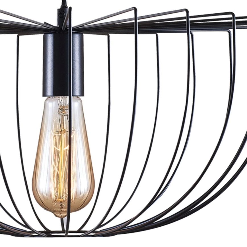 Luster na sajli JASMINA 1xE27/20W/230V pr. 40 cm crna