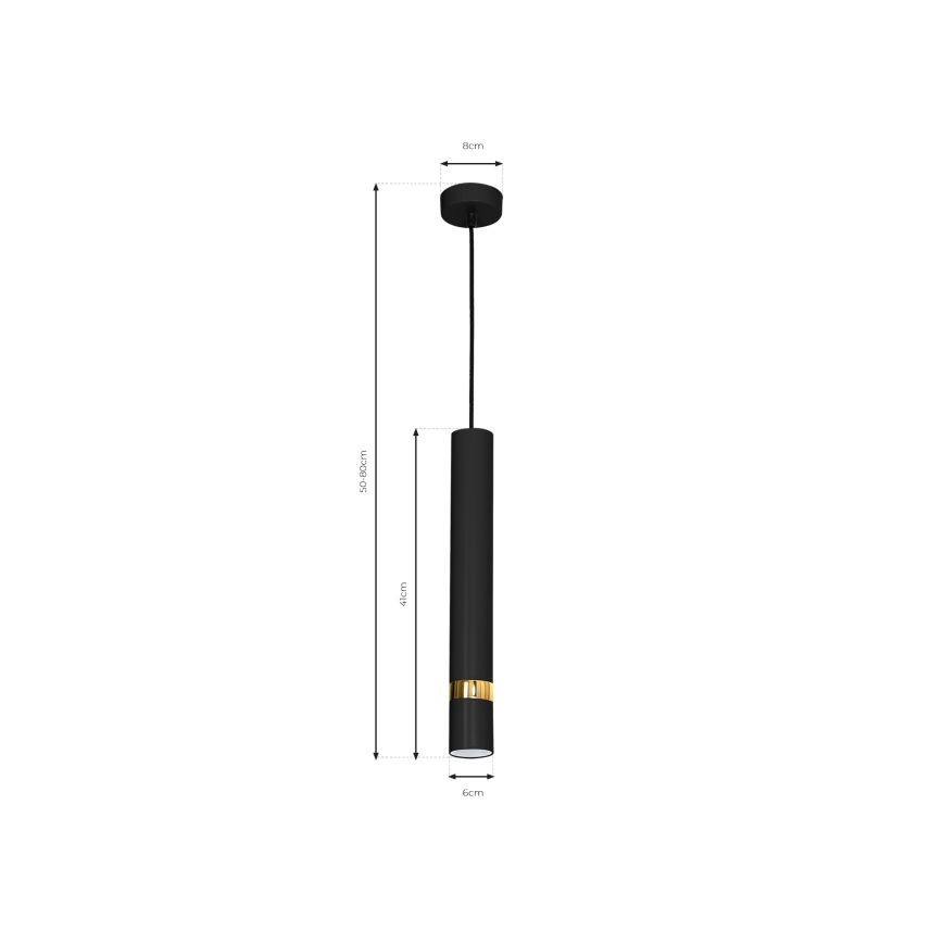 Luster na sajli JOKER 1xGU10/25W/230V crna
