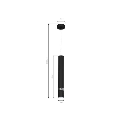 Luster na sajli JOKER 1xGU10/25W/230V crna
