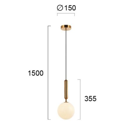 Luster na sajli JOLIN 1xG9/5W/230V zlatni