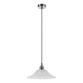 Luster na sajli JULL 1xE27/15W/230V sjajni krom/prozirno staklo