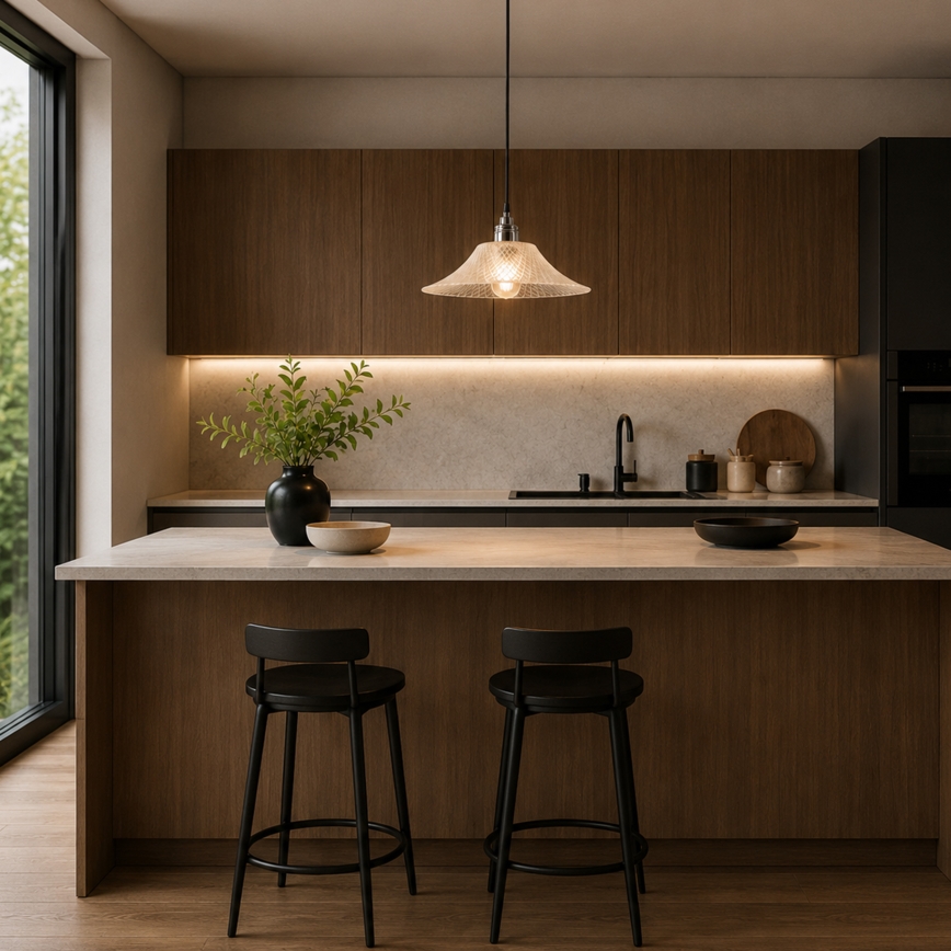 Luster na sajli JULL 1xE27/15W/230V sjajni krom/prozirno staklo