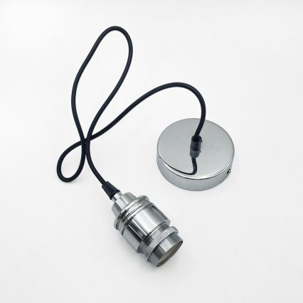 Luster na sajli JULL 1xE27/15W/230V sjajni krom/prozirno staklo
