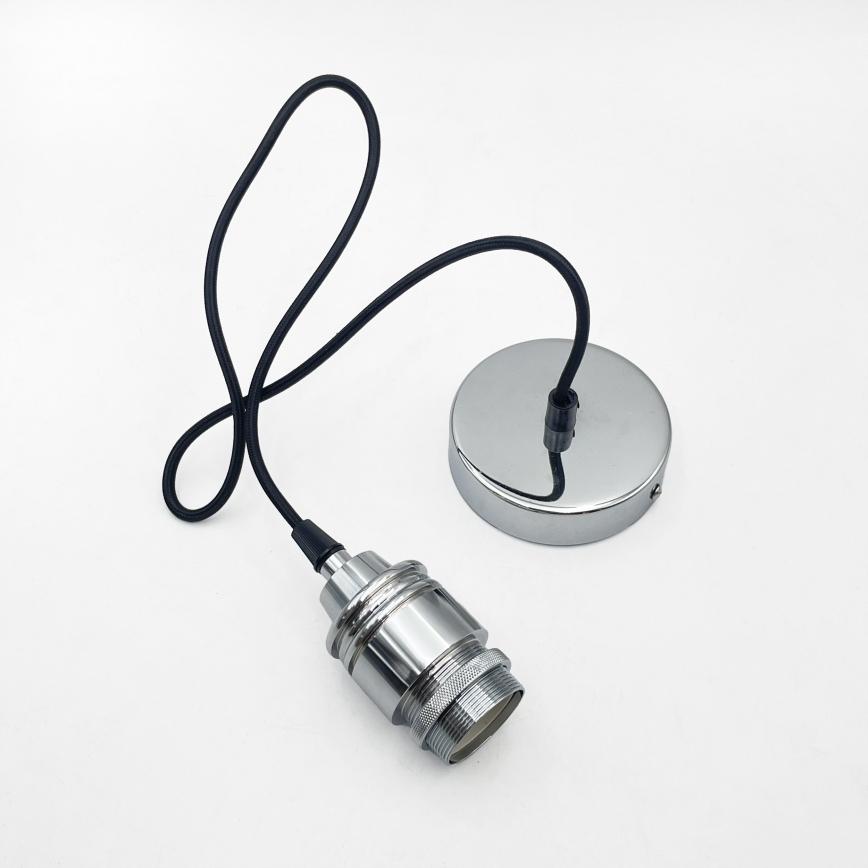Luster na sajli JULL 1xE27/15W/230V sjajni krom/prozirno staklo