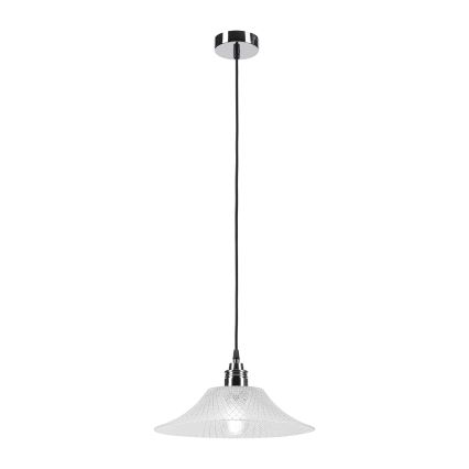 Luster na sajli JULL 1xE27/15W/230V sjajni krom/prozirno staklo