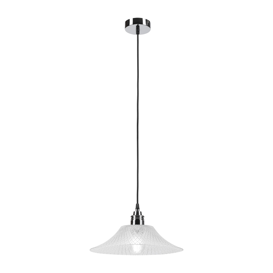 Luster na sajli JULL 1xE27/15W/230V sjajni krom/prozirno staklo