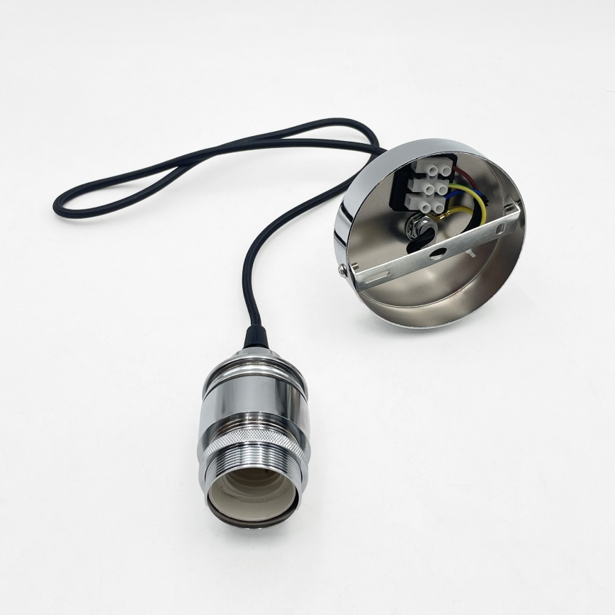 Luster na sajli JULL 1xE27/15W/230V sjajni krom/prozirno staklo