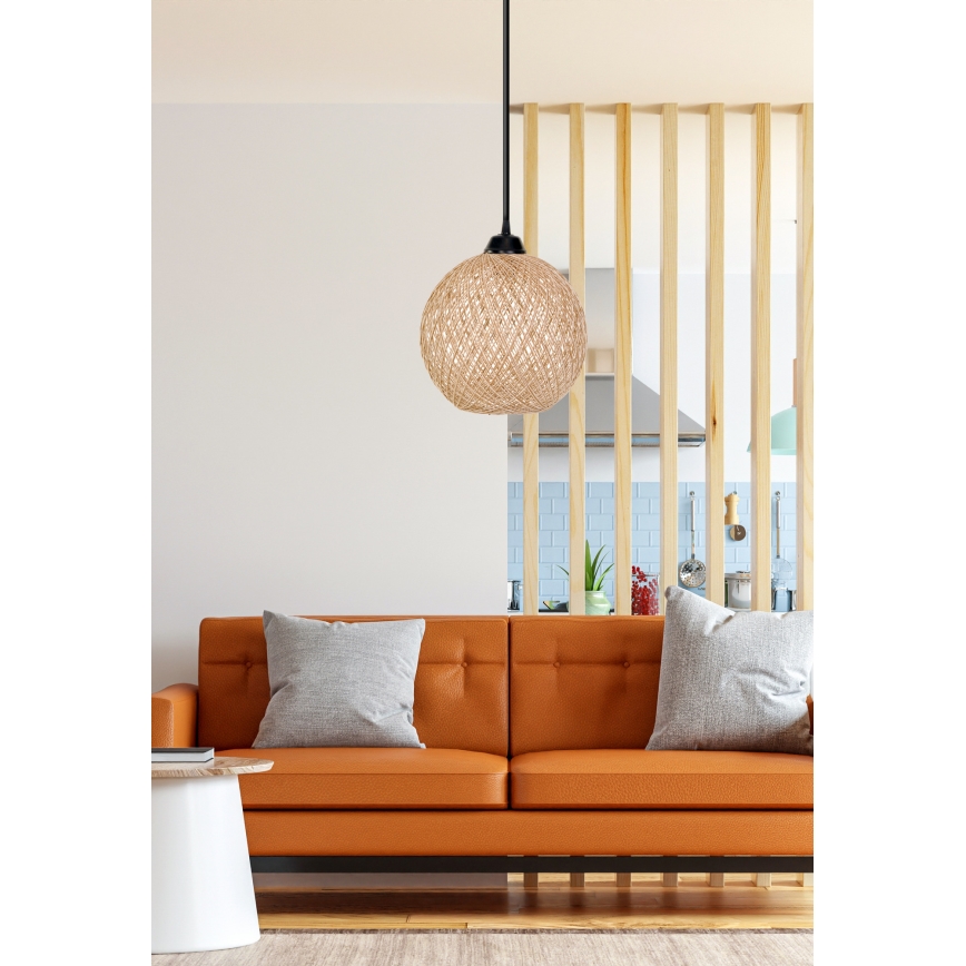 Luster na sajli JUTE 1xE27/60W/230V bež