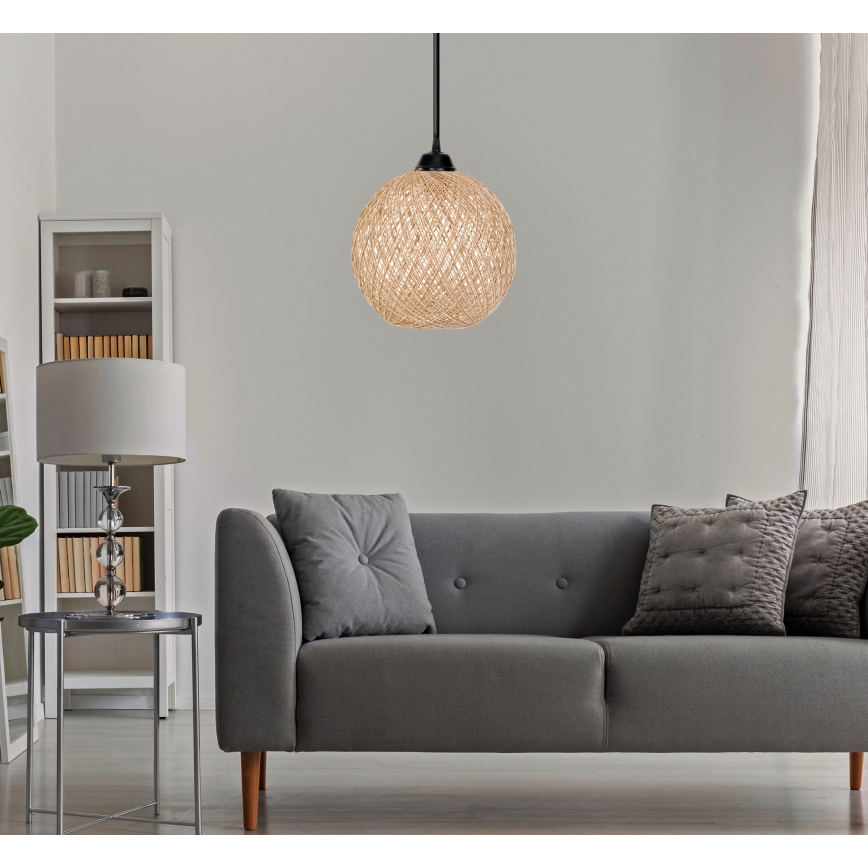 Luster na sajli JUTE 1xE27/60W/230V bež