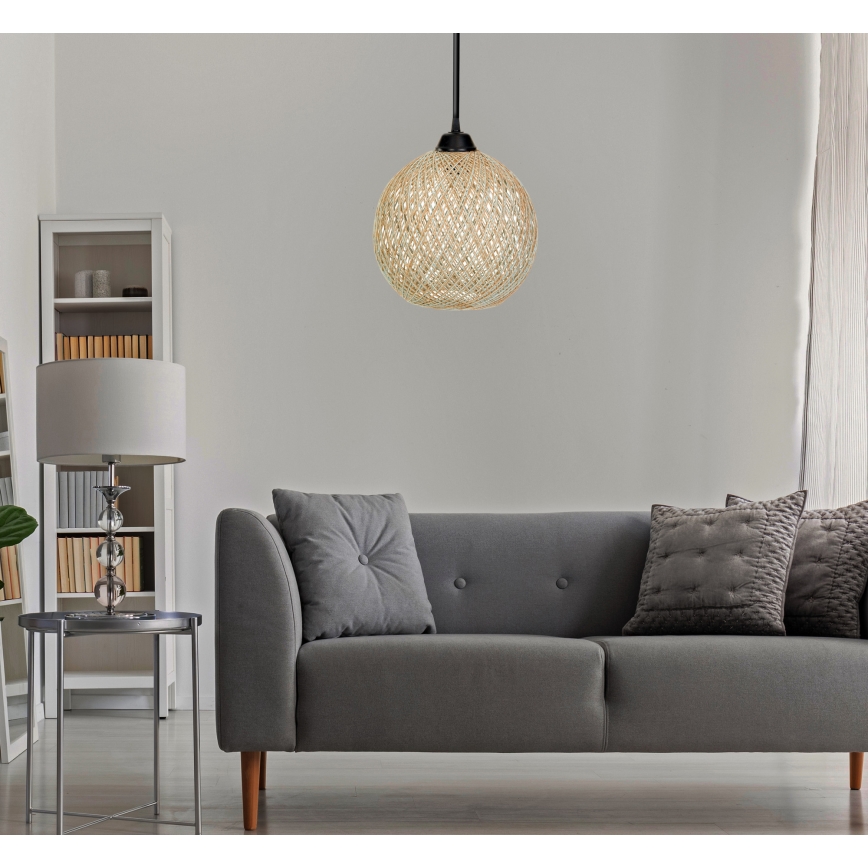 Luster na sajli JUTE 1xE27/60W/230V bež