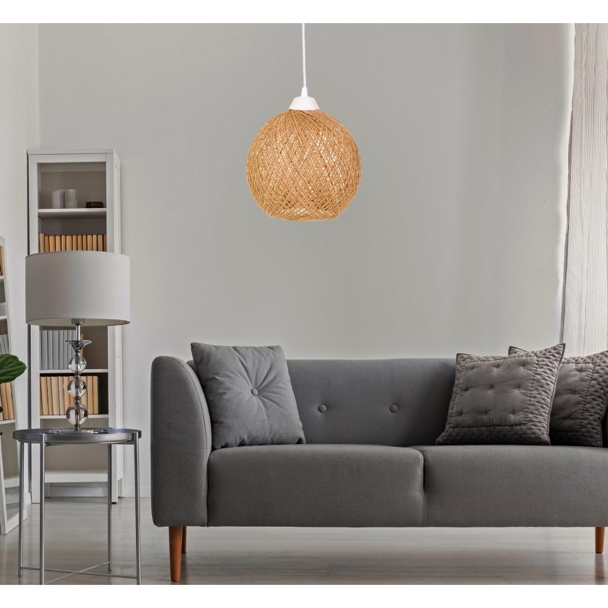 Luster na sajli JUTE 1xE27/60W/230V bež