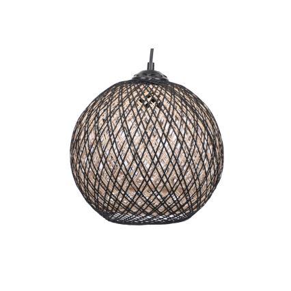 Luster na sajli JUTE 1xE27/60W/230V crna