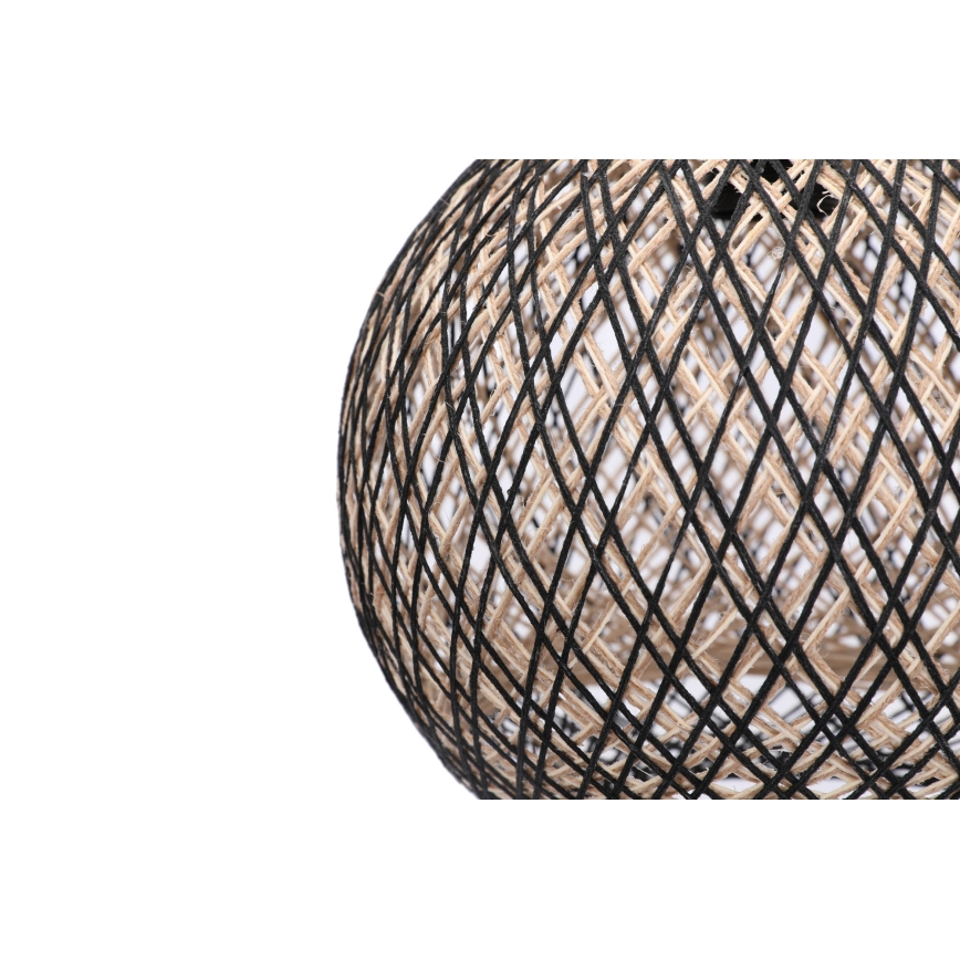 Luster na sajli JUTE 1xE27/60W/230V crna
