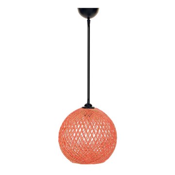 Luster na sajli JUTE 1xE27/60W/230V narančasta