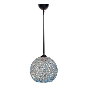 Luster na sajli JUTE 1xE27/60W/230V plava