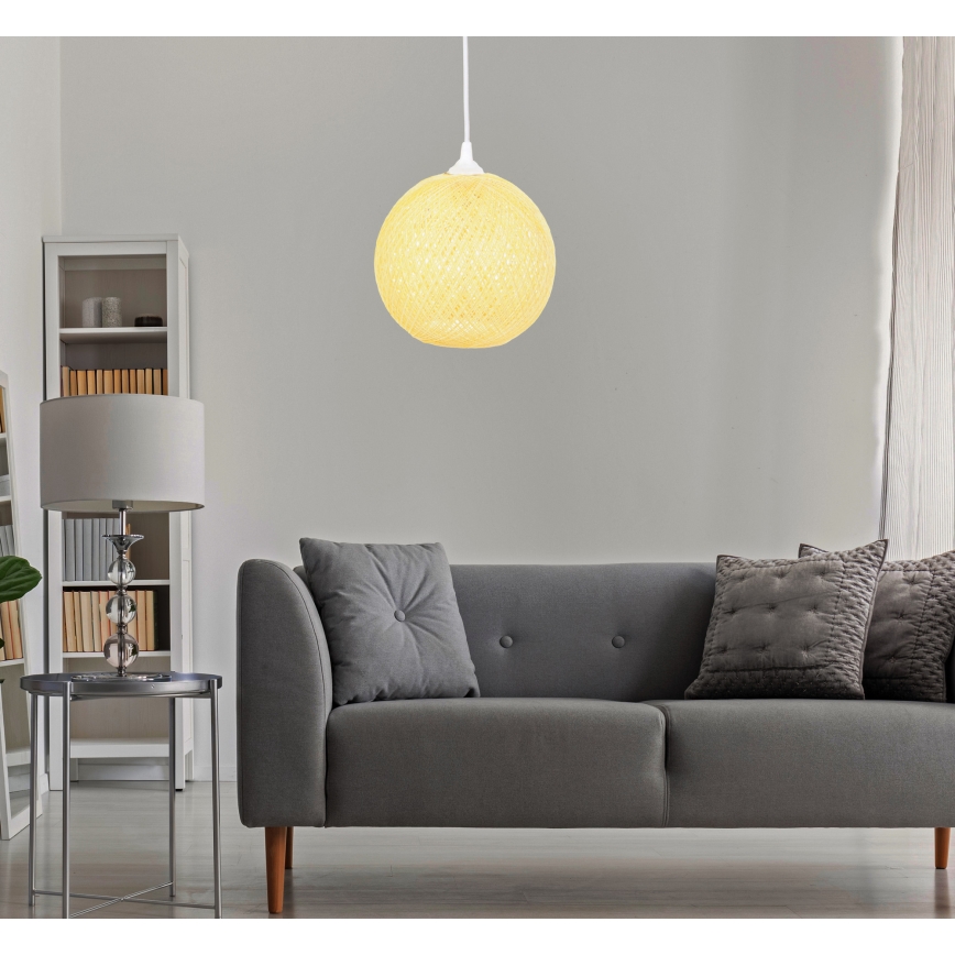 Luster na sajli JUTE 1xE27/60W/230V žuta