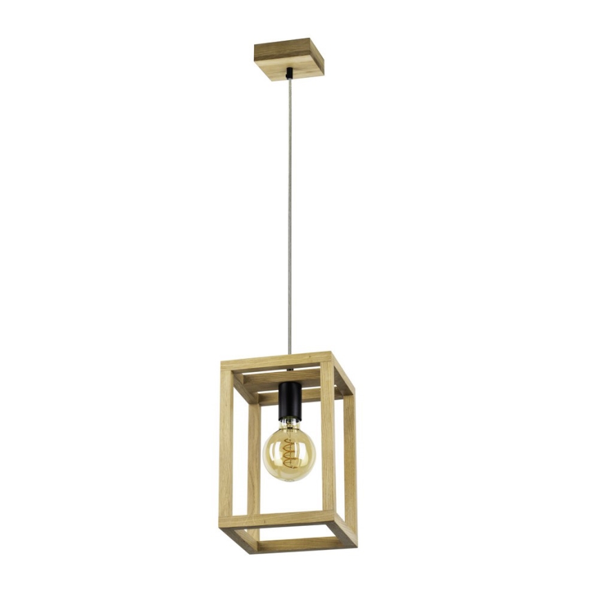 Luster na sajli KAGO 1xE27/60W/230V mat hrast