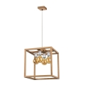 Luster na sajli KAGO 4xE27/60W/230V hrast