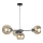 Luster na sajli KALIOPE 4xE27/60W/230V crna/dimna bež