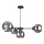 Luster na sajli KALIOPE 4xE27/60W/230V crna/dimna crna