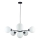 Luster na sajli KALIOPE 6xE14/50W/230V crna/bijela