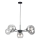Luster na sajli KALIOPE 6xE27/60W/230V crna/prozirna
