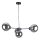 Luster na sajli KALIOPE II 4xE14/50W/230V crna/dimna crna