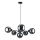 Luster na sajli KALIOPE II 6xE14/50W/230V crna/dimna crna
