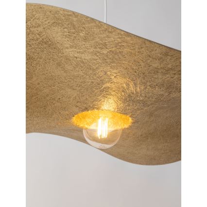 Luster na sajli KAPELLO 1xE27/60W/230V pr. 55 cm bijela/zlatna