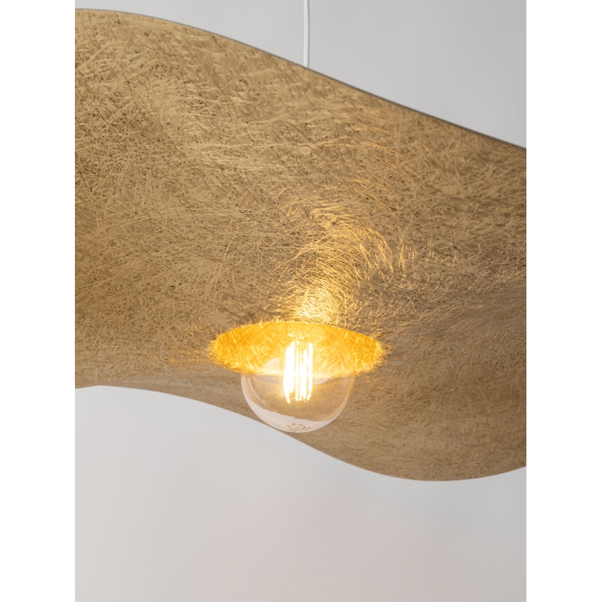 Luster na sajli KAPELLO 1xE27/60W/230V pr. 55 cm bijela/zlatna
