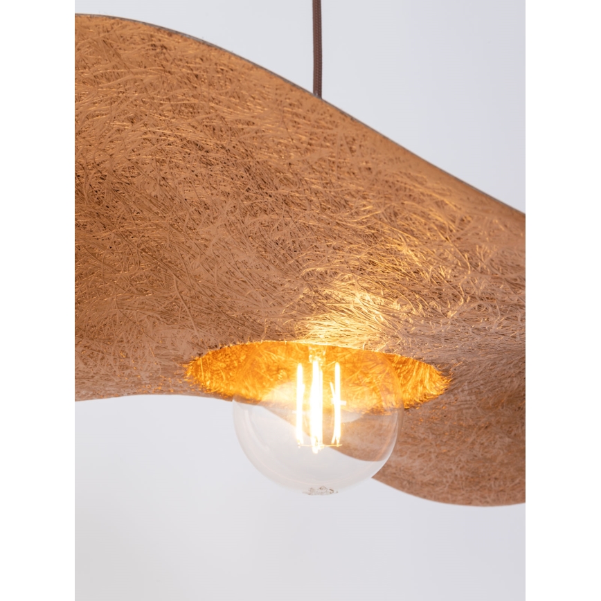Luster na sajli KAPELLO 1xE27/60W/230V pr. 55 cm smeđa/bakrena