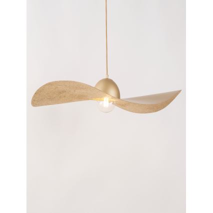 Luster na sajli KAPELLO 1xE27/60W/230V pr. 76 cm zlatna