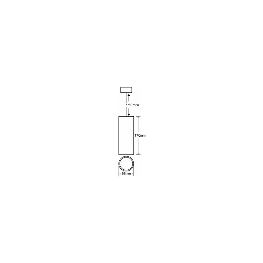 Luster na sajli KARADON 1xGU10/30W/230V 17 cm bijela