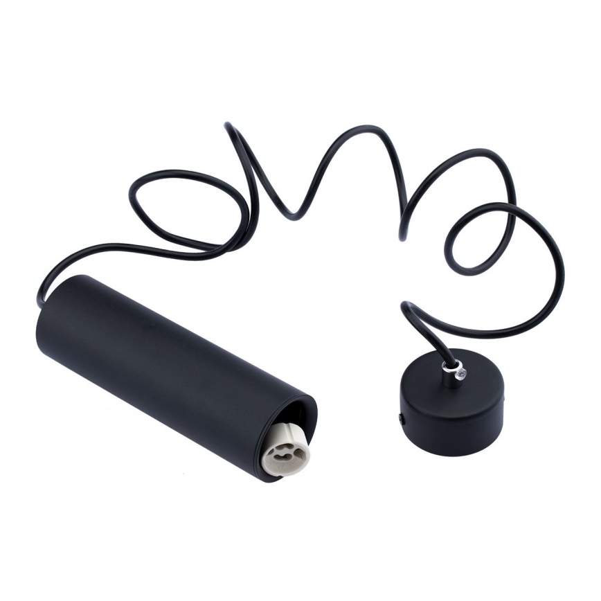 Luster na sajli KARADON 1xGU10/30W/230V 17 cm crna