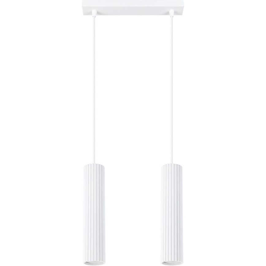 Luster na sajli KARBON 2xGU10/10W/230V bijela