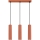 Luster na sajli KARBON 3xGU10/10W/230V crvena