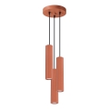Luster na sajli KARBON 3xGU10/10W/230V crvena