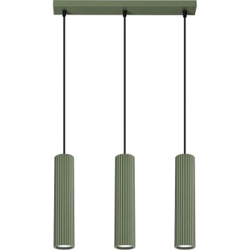 Luster na sajli KARBON 3xGU10/10W/230V zelena