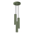 Luster na sajli KARBON 3xGU10/10W/230V zelena