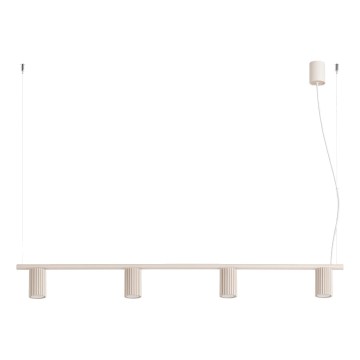 Luster na sajli KARBON 4xGU10/10W/230V krem boje