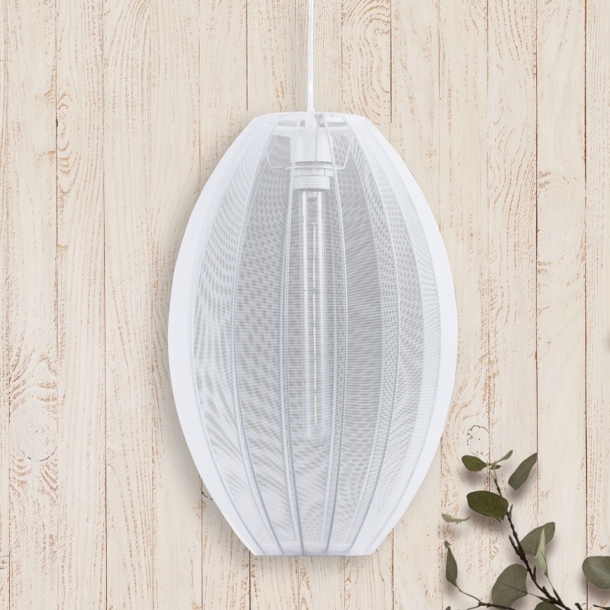 Luster na sajli KAREI 1xE27/20W/230V pr. 30 cm bijela